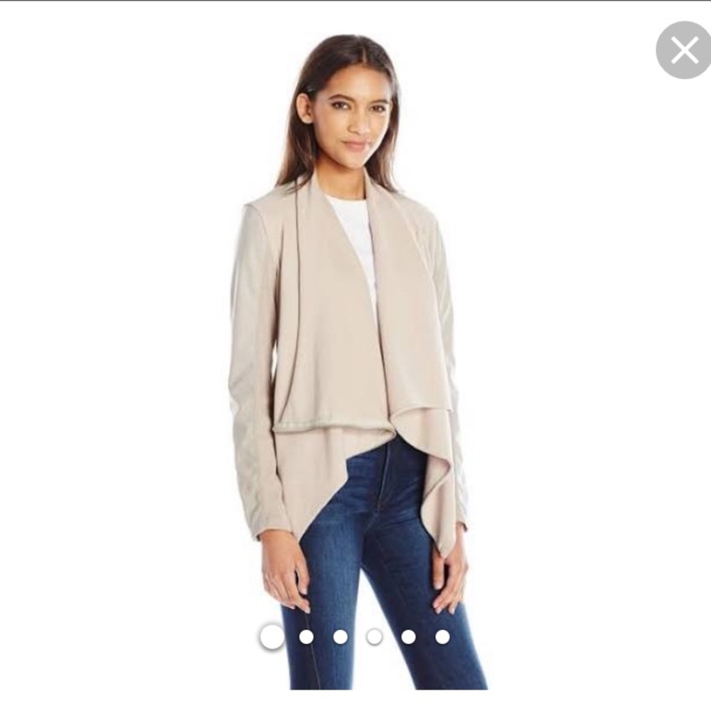 Blank NYC Leather Wrap Jacket